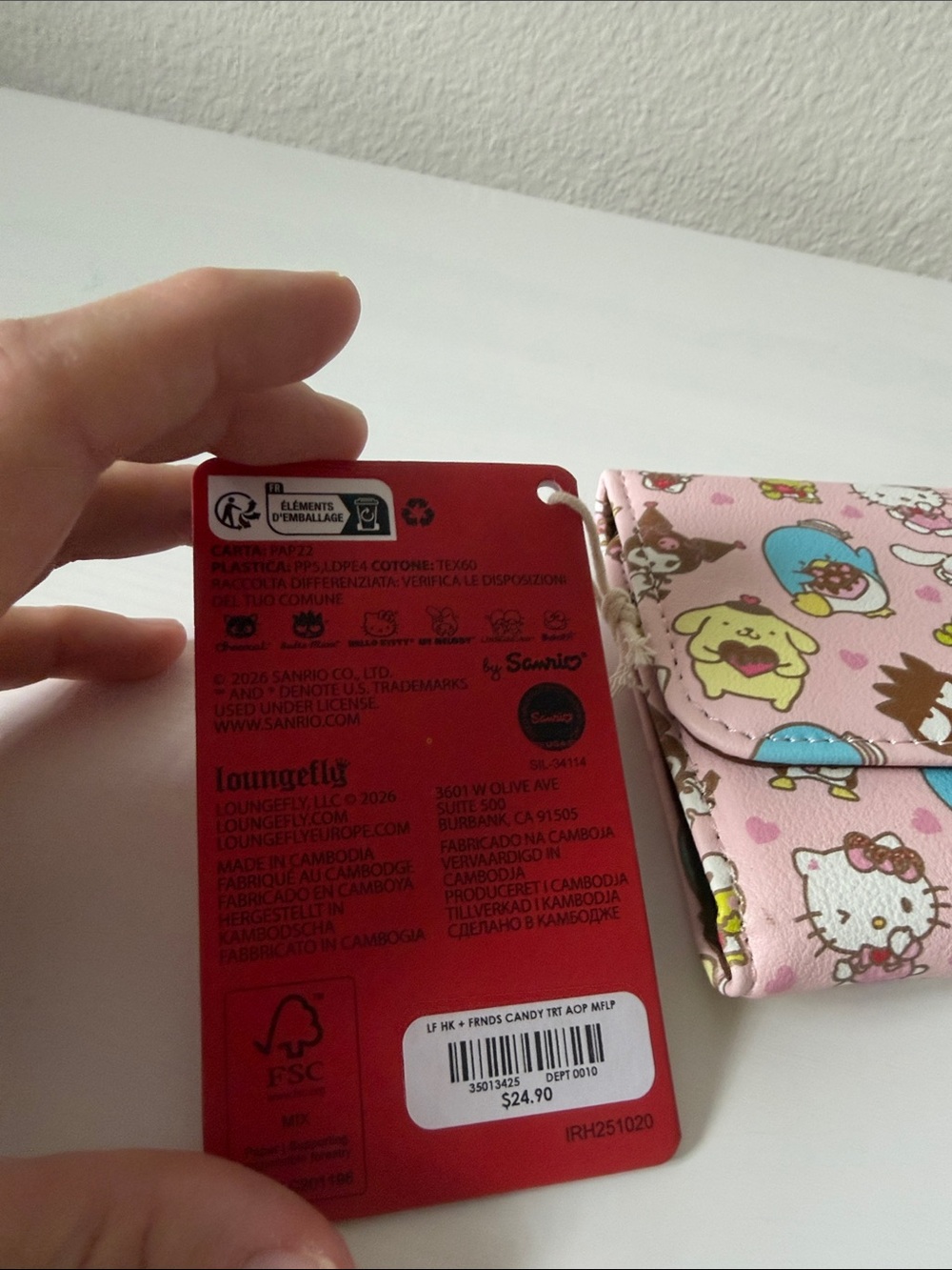 Loungefly Sanrio Candy Treat AOP Wallet - Picture 4 of 5